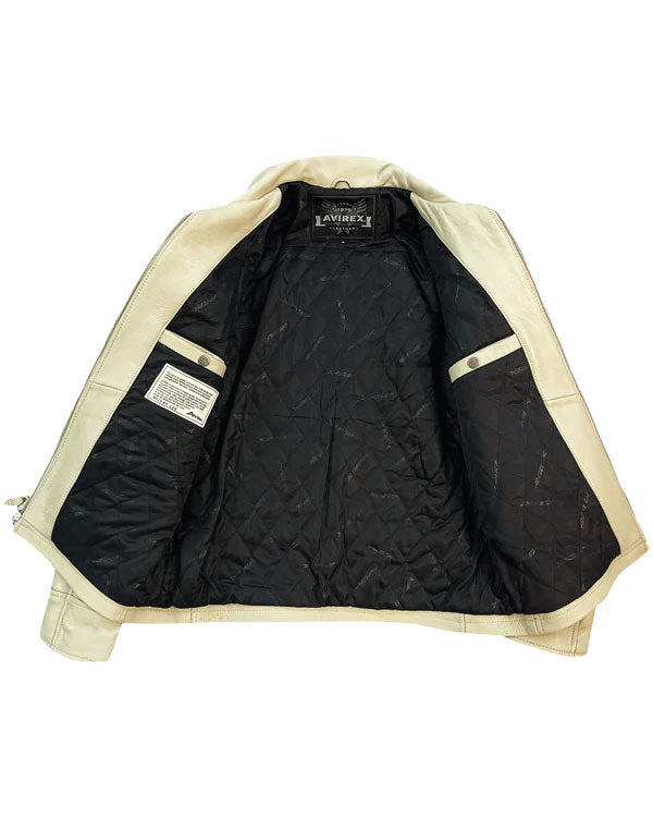 Avirex Hand Painted Snake & Dragon Leather Jacket