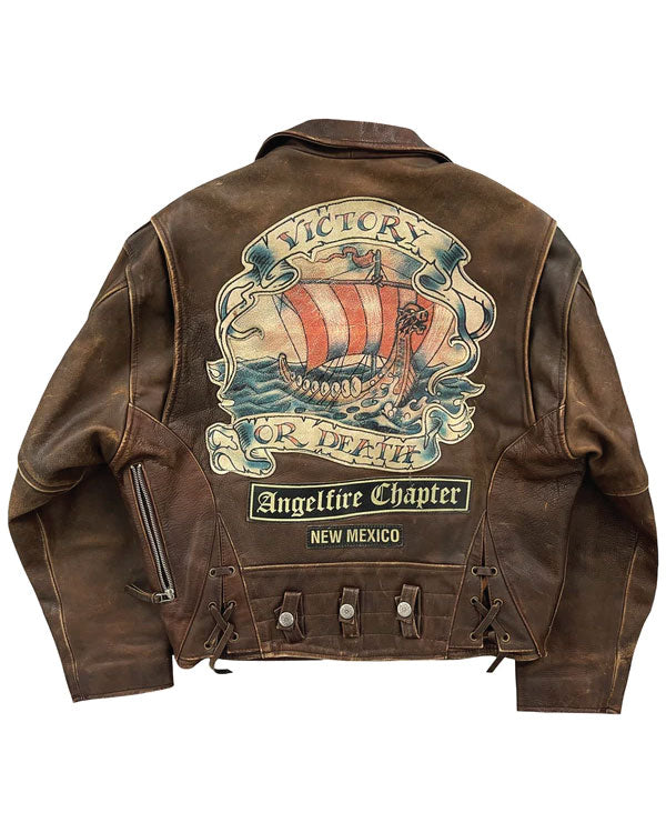 Avirex Leather Biker Motorcycle Jacket