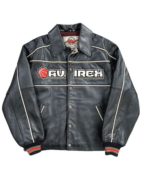 Avirex New York Basketball Leather Varsity Jacket
