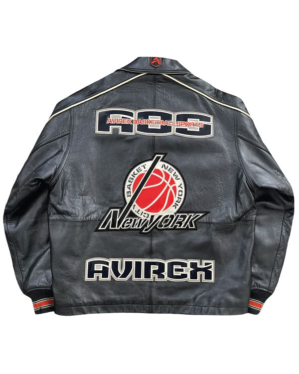 Avirex New York Basketball Leather Varsity Jacket