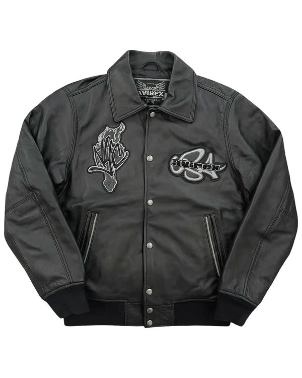 Avirex New York Leather Varsity Jacket