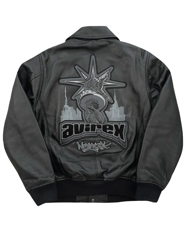Avirex New York Leather Varsity Jacket