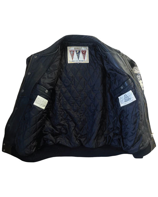 Avirex Speed Tigers Leather Varsity Jacket