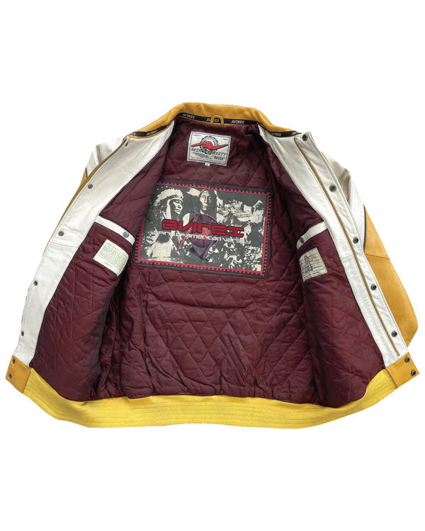 Avirex Twin Dragons Leather Varsity Jacket