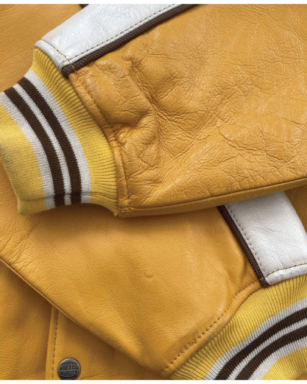 Avirex Twin Dragons Leather Varsity Jacket