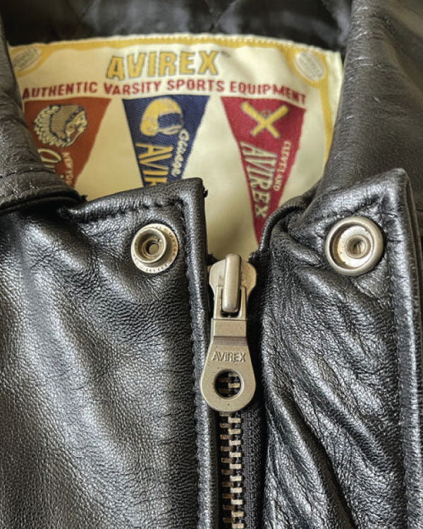 Avirex 'Speed Tigers' Leather Varsity Jacket