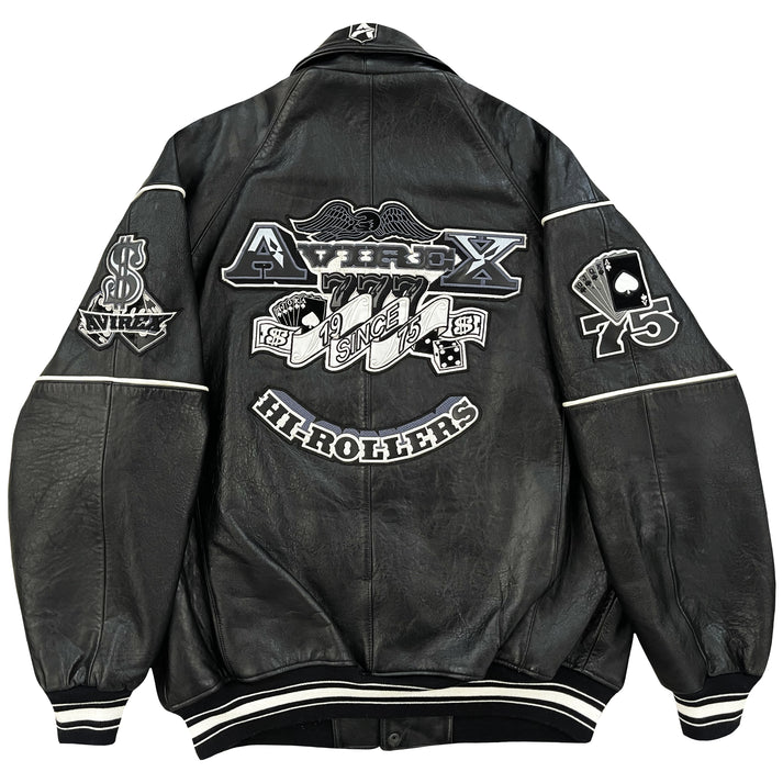 Avirex90sVintageHiRoller777BlackLeatherJackets