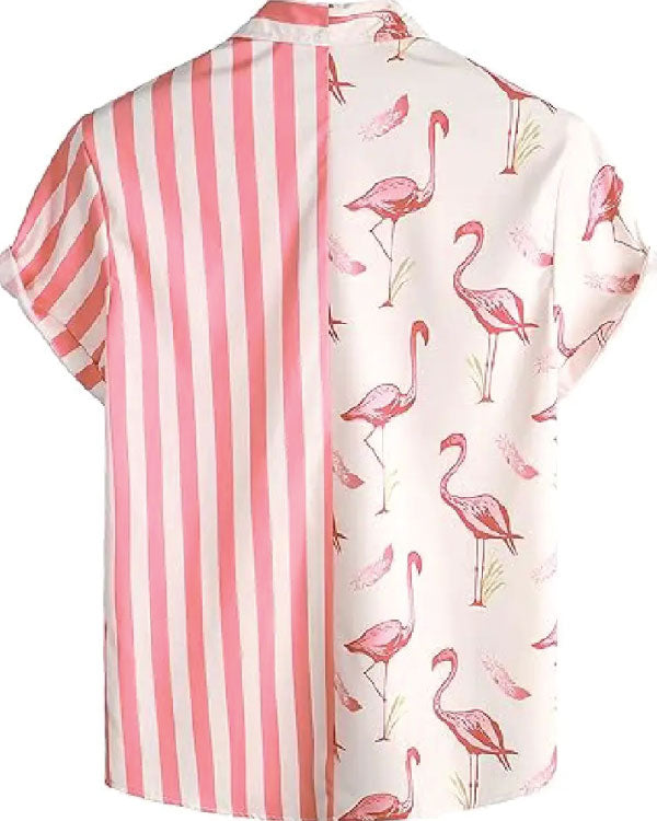 Bachelor In Paradise S10 Jesse Palmer Striped Flamingo Shirt