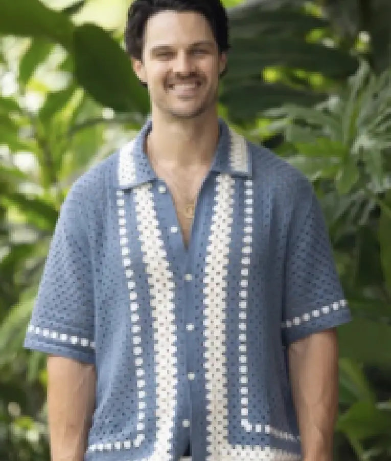 Bachelor In Paradise S10 Spencer Conley Crochet Knit Shirt