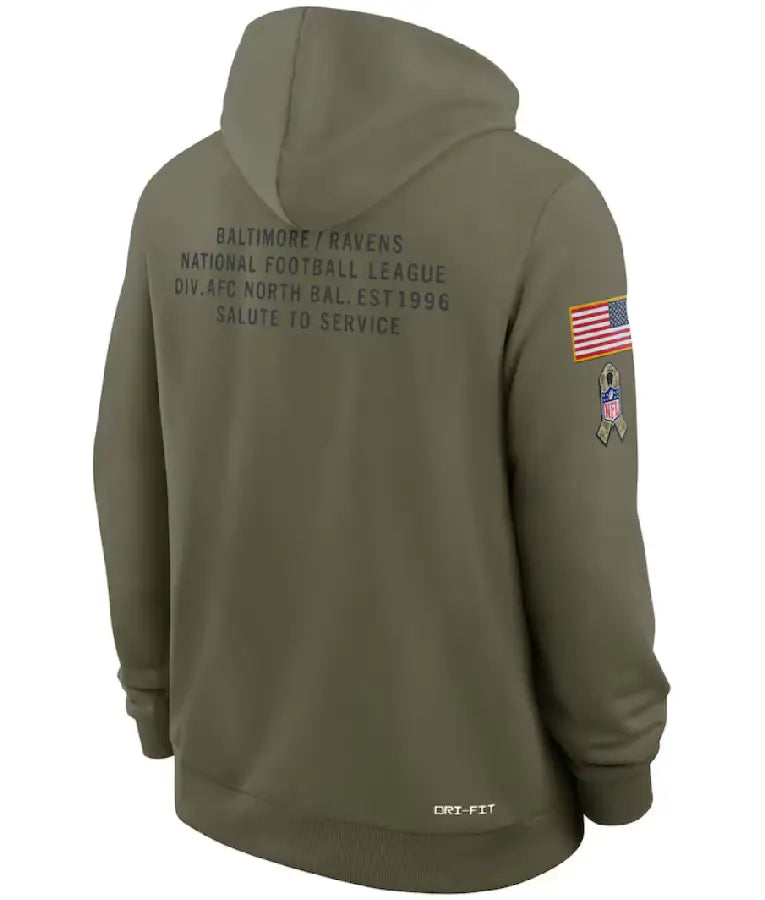 Baltimore Ravens 2025 Salute To Service Hoodie