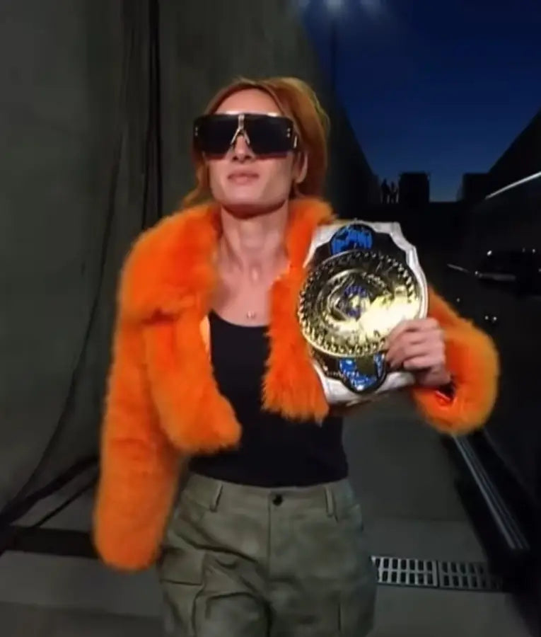 Becky Lynch SmackDown 2025 Fur Cropped Jacket