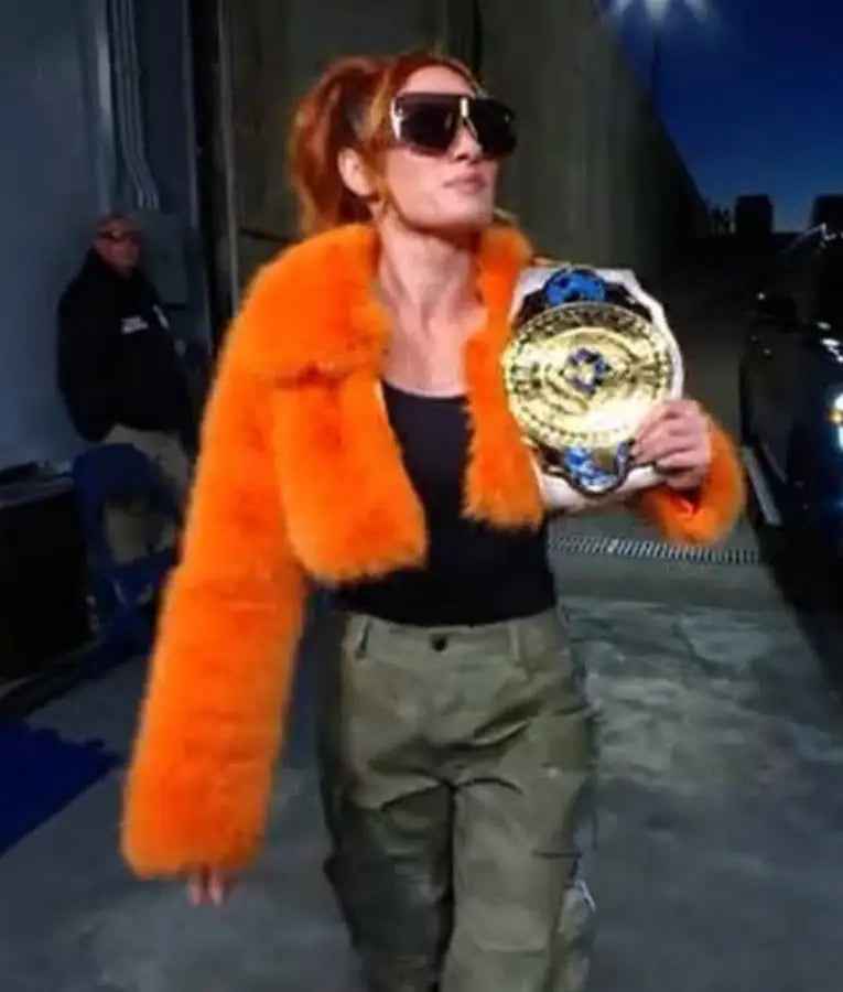 Becky Lynch SmackDown 2025 Fur Cropped Jacket