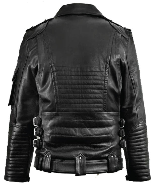 Deadwood Motorbike Black Leather Jacket