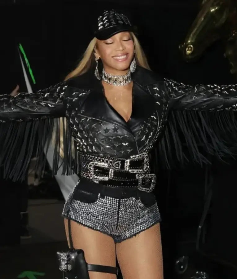 Beyoncé Atlanta Cowboy Carter Tour Star Leather Jacket