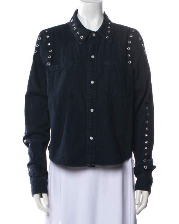 Beyond The Gates 2025 Eva Thomas Grommet Studded Trim Jacket