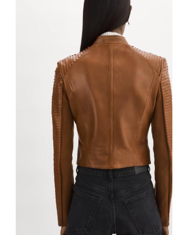 Beyond The Gates 2025 Jen Jacob Brown Leather Jacket
