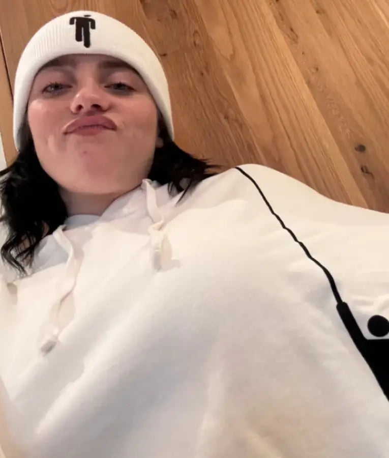 Billie Eilish Hanging Blohsh White Hoodie