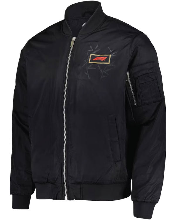 Black Formula 1 Fanatics 2025 China Grand Prix Year of the Snake Bomber Jacket