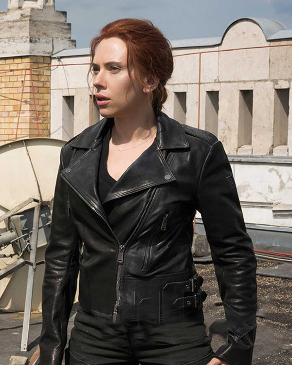 Black Widow 2021 Natasha Romanoff Motorcycle Jacket