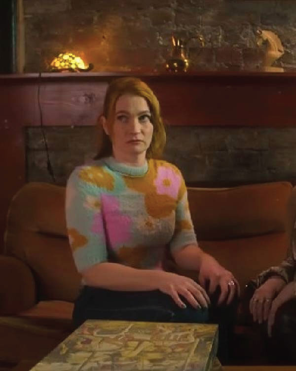 Brassic S07 Joanna Higson Floral Short Sleeve Knit Sweater