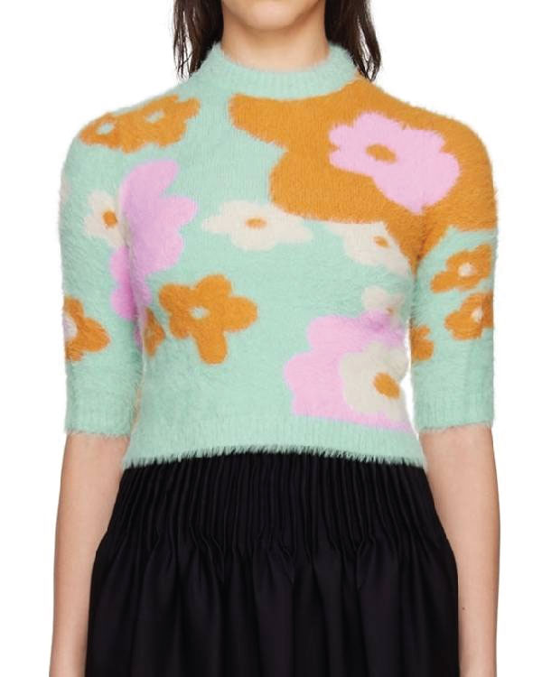 Brassic S07 Joanna Higson Floral Short Sleeve Knit Sweater
