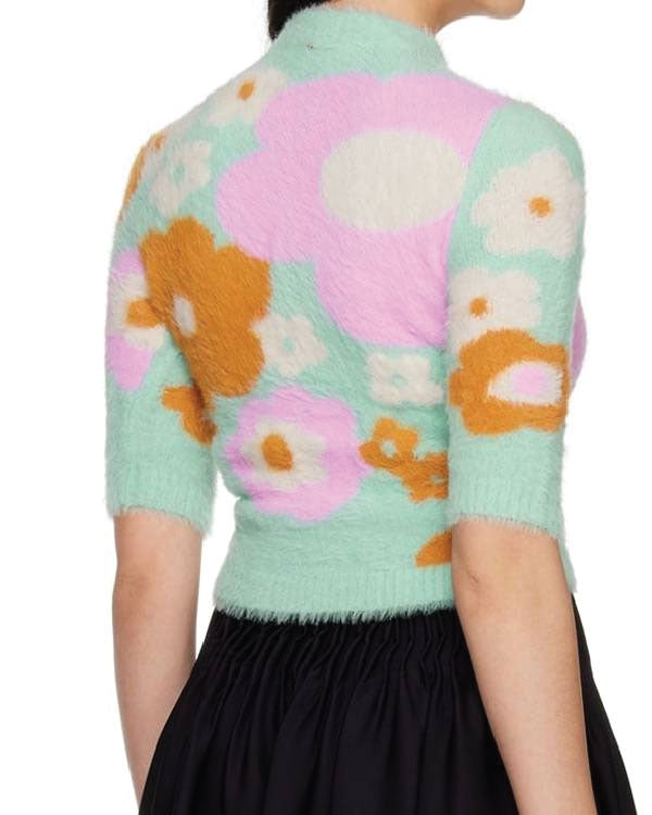 Brassic S07 Joanna Higson Floral Short Sleeve Knit Sweater