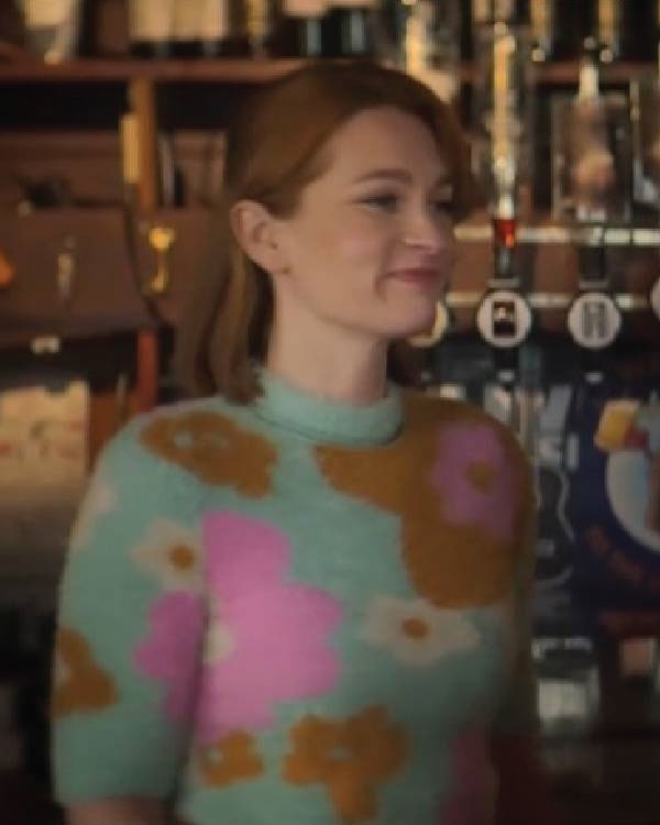 Brassic S07 Joanna Higson Floral Short Sleeve Knit Sweater