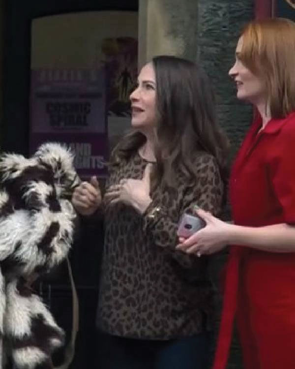 Brassic S07 Juliet Cowan Leopard Printed Sweater