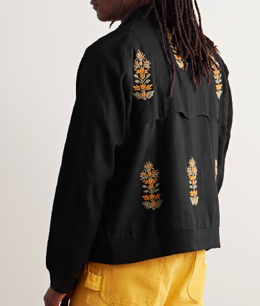 All American S07 Bre-Z Floral Embroidered Zip Jacket