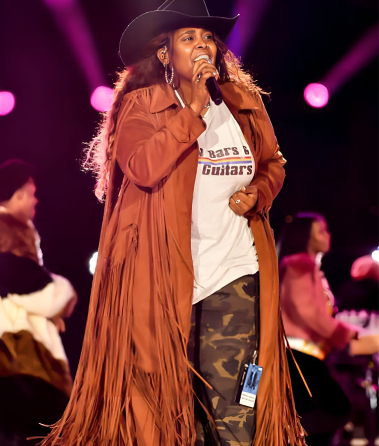 Brittney Spencer New Year’s Eve Live Nashville’s Big Bash Fringe Coat