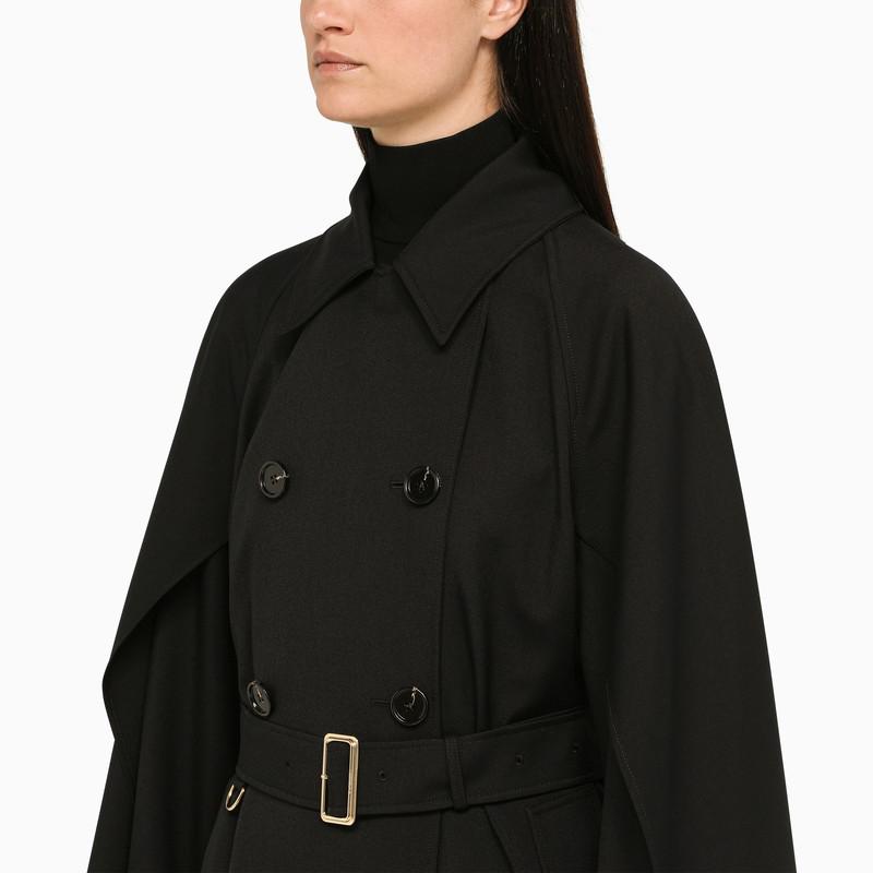 Burberry Black Double Breasted Wool Jacket