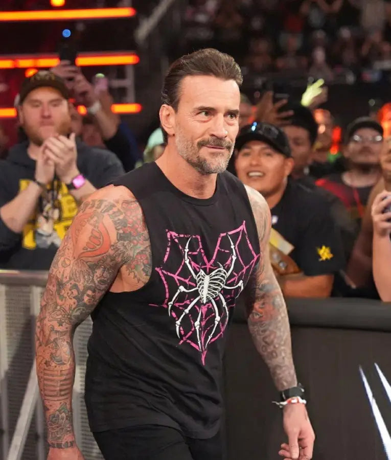 CM Punk Monday Night RAW 2025 Black Tank Top