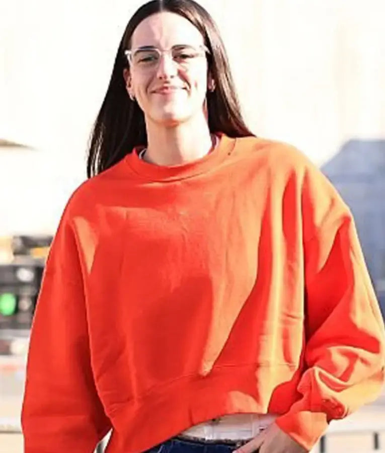 Caitlin Clark WNBA Playoffs 2025 Orange Sweatshirt