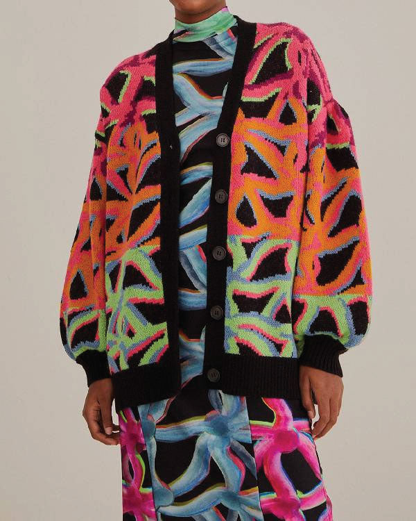 Call It What It Is Camilla Luddington Plaid Knit Cardigan