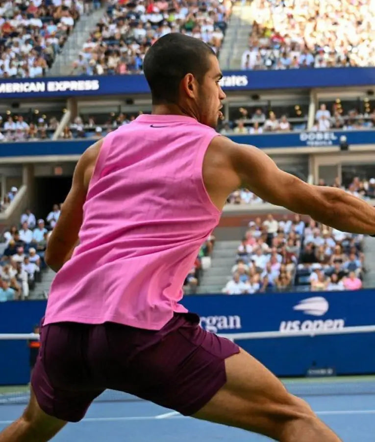 Carlos Alcaraz 2025 US Open Pink Tank Top