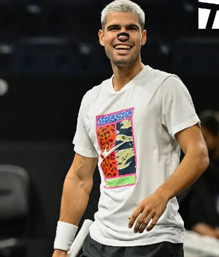 Carlos Alcaraz Laver Cup 2025 Team Europe White T-Shirt