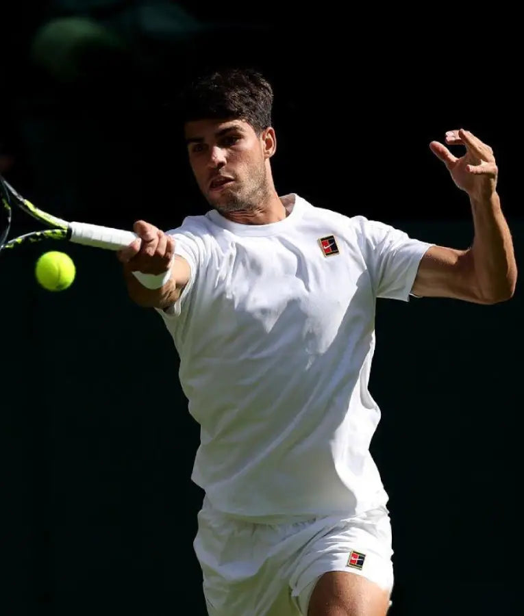 Carlos Alcaraz Wimbledon Championships 2025 White T-Shirt