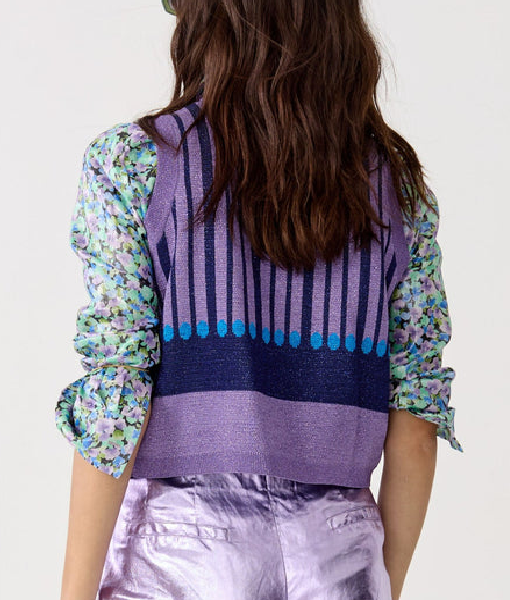 And Just Like That S03 Cathy Ang Floral Knit Vest