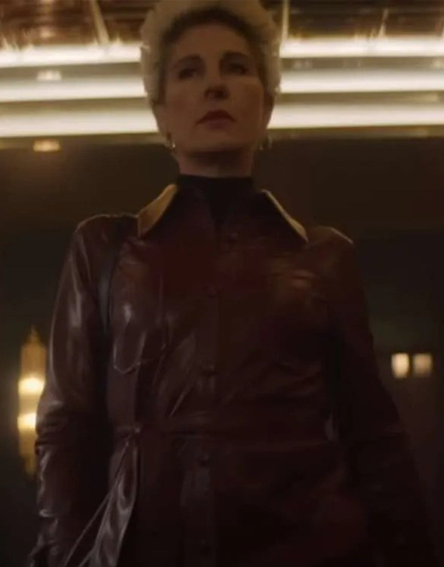 Sexy Beast 2024 Tamsin Greig Leather Coat