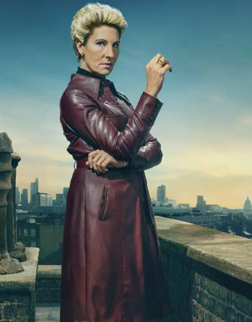 Sexy Beast 2024 Tamsin Greig Leather Coat