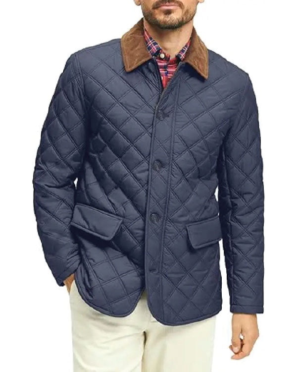 Celebrity IOU S10 Josh Gadd Navy Quilted Coat