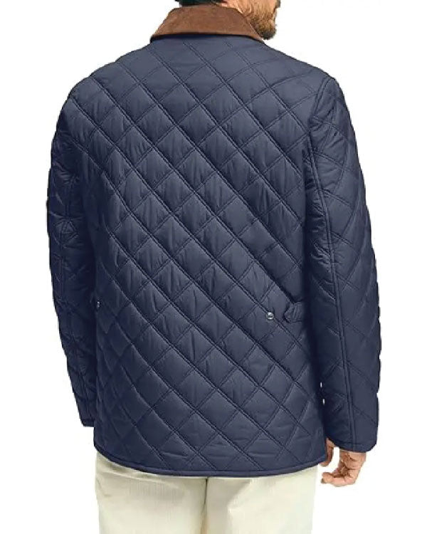 Celebrity IOU S10 Josh Gadd Navy Quilted Coat
