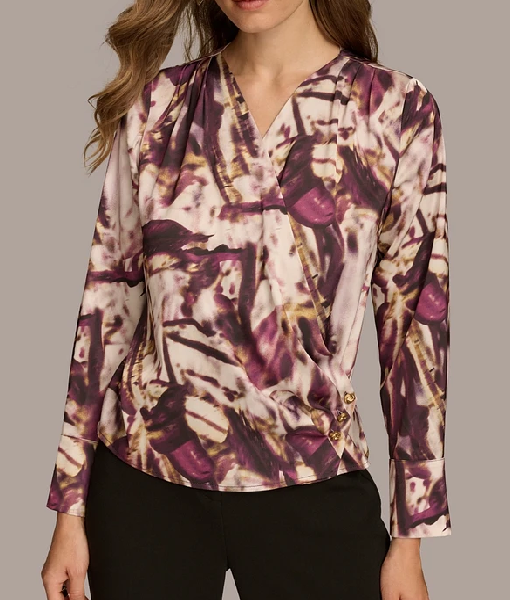 Greys Anatomy S21 Chandra Wilson Abstract Print Blouse