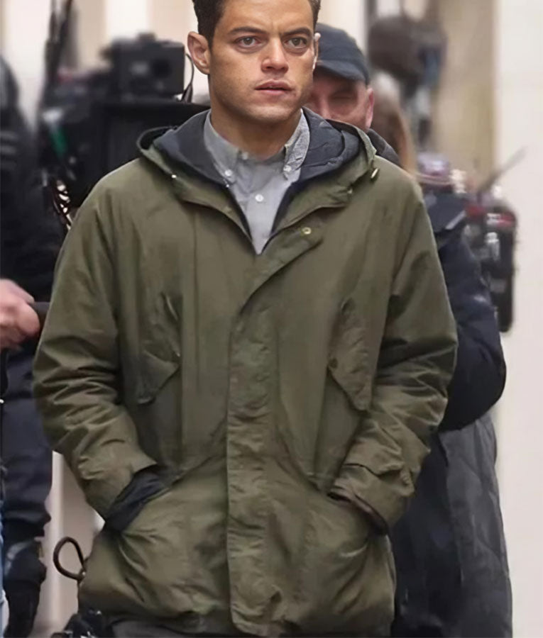 The Amateur 2025 Rami Malek Hooded Jacket