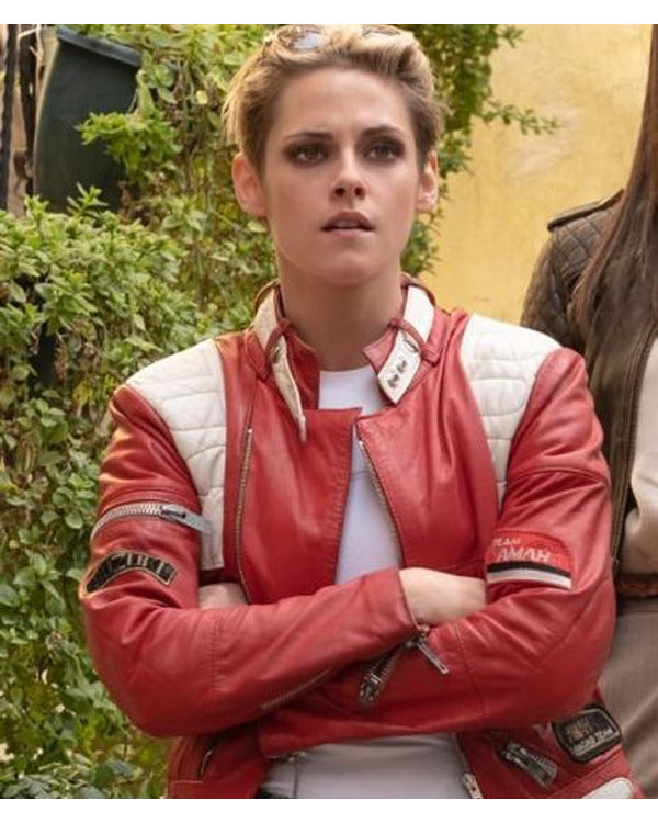 Charlies Angles Kristen Stewart Red Leather Jacket