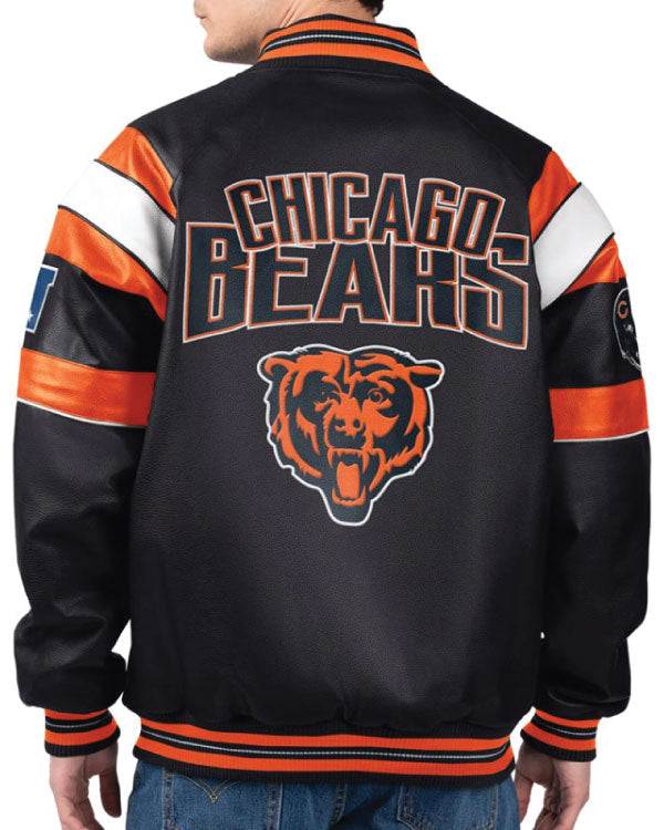 Chicago Bears G-III Faux Varsity Leather Jacket