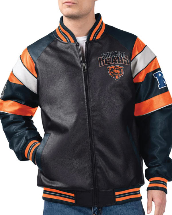 Chicago Bears G-III Faux Varsity Leather Jacket