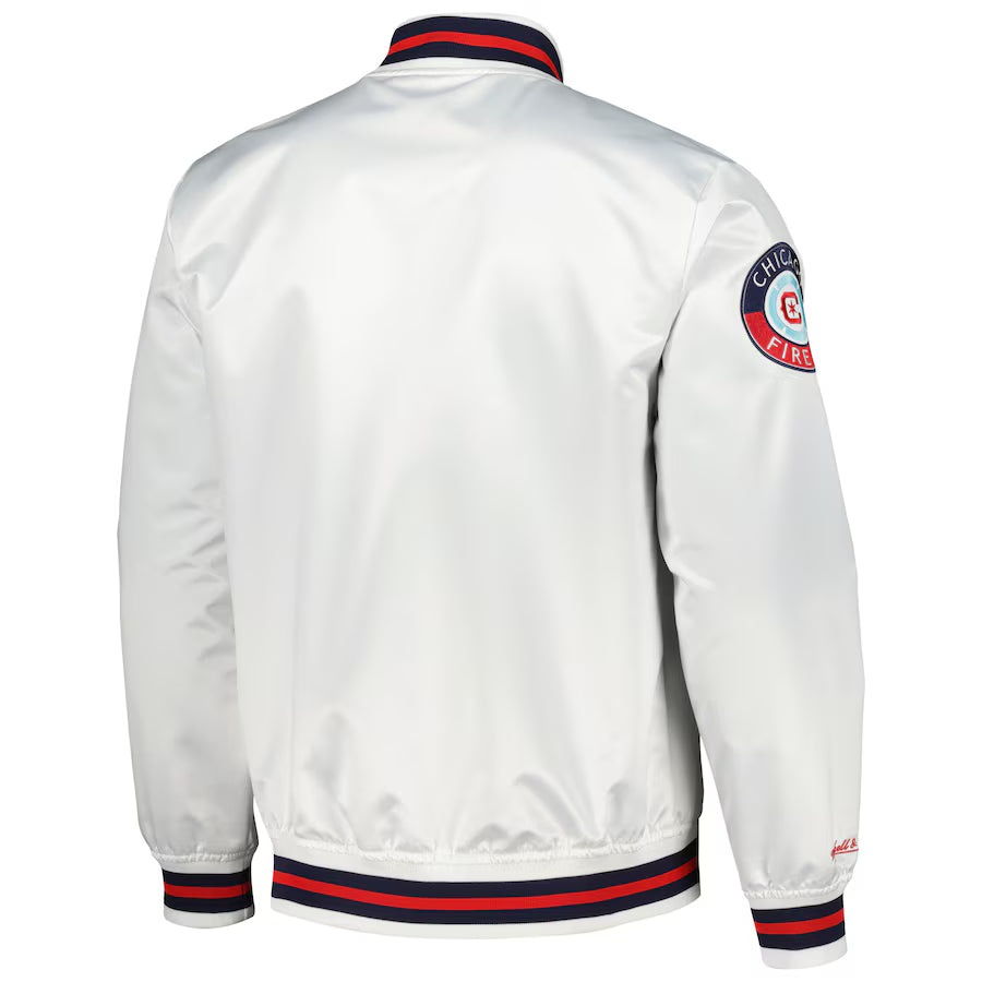 Chicago Fire Mitchell & Ness White City Satin Jacket