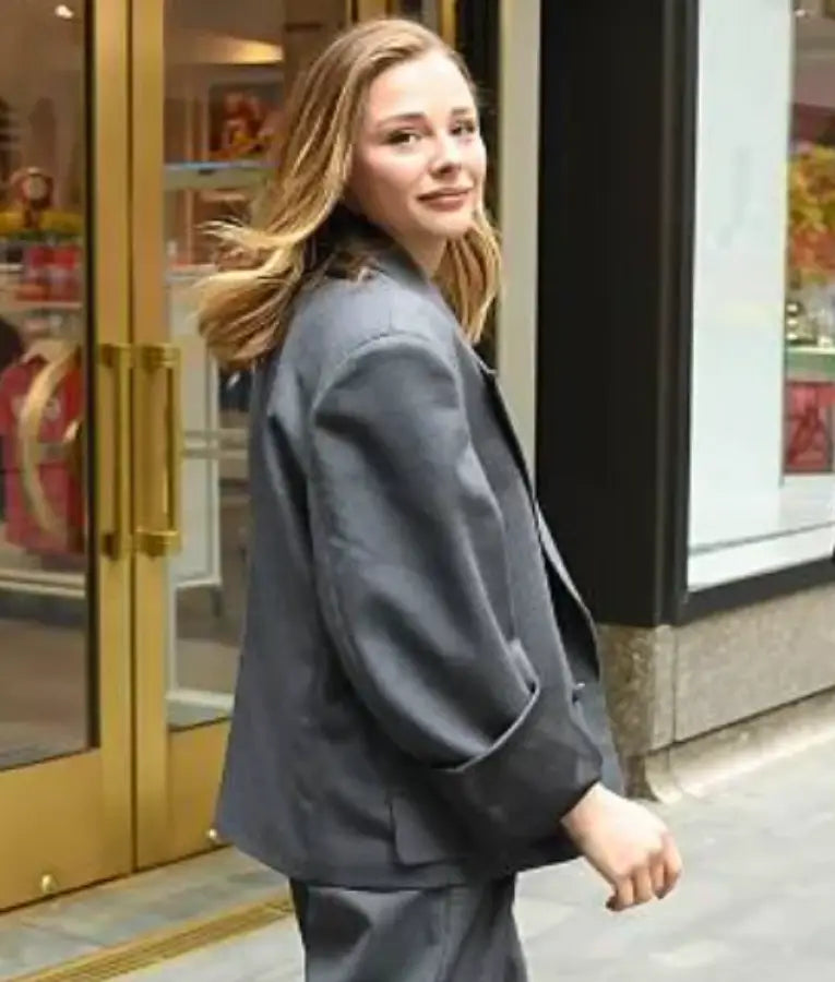 Chloe Grace Moretz NBC Studio NYC Grey Blazer