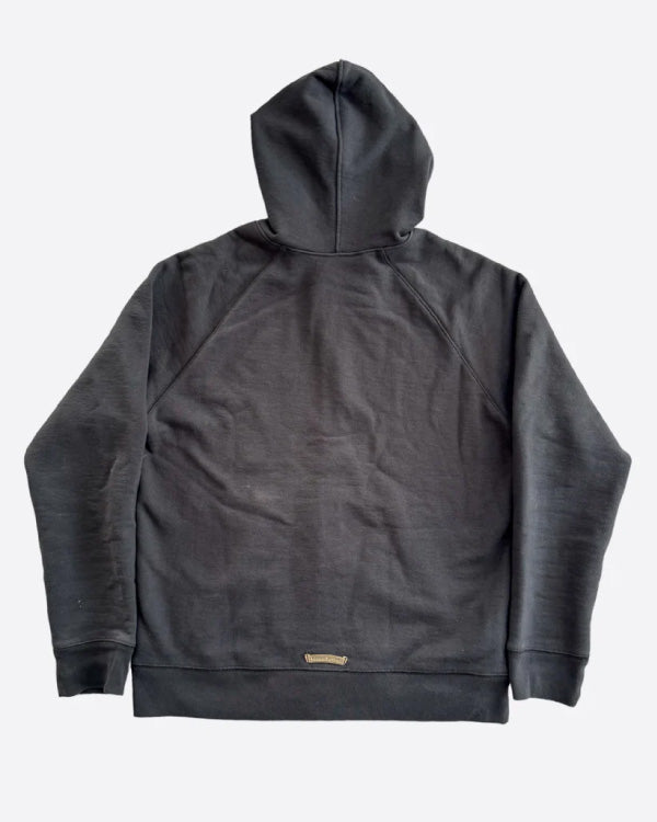 Chrome Hearts Black Triple Cross Patch Paper Jam Zip Up Hoodie